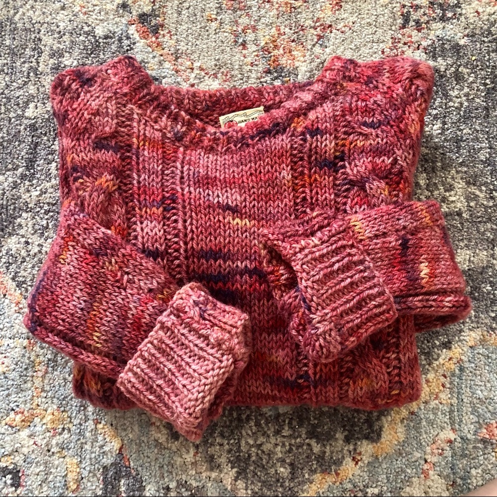 Vintage Hand Knit Long Sleeve Sweater